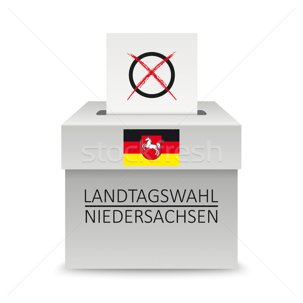 Voting Box Paper Landtagswahl Niedersachsen Stock photo © limbi007