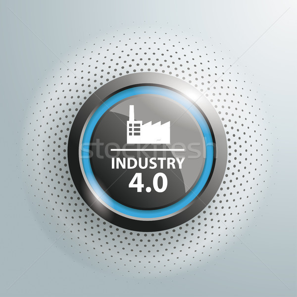 Button Industry 4.0 Halftone Stock photo © limbi007