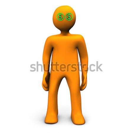 Seks głowie pomarańczowy człowiek biały Zdjęcia stock © limbi007
