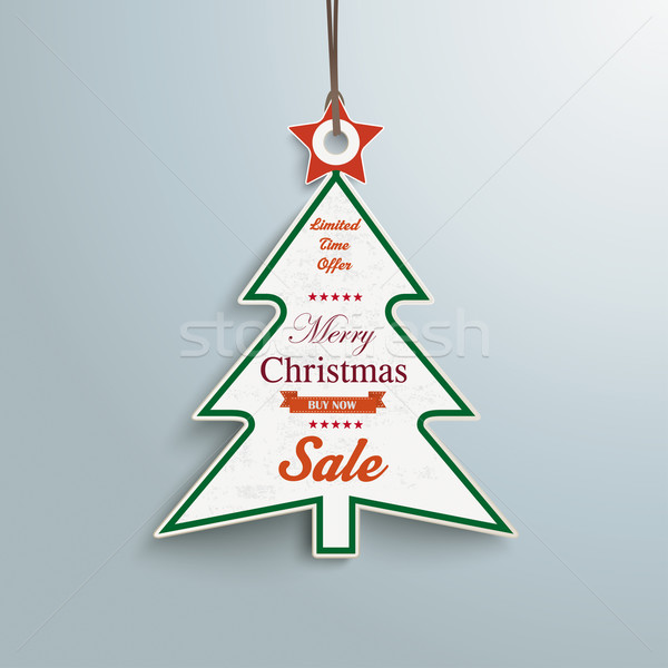 White Christmas Tree Price Sticker Stock photo © limbi007