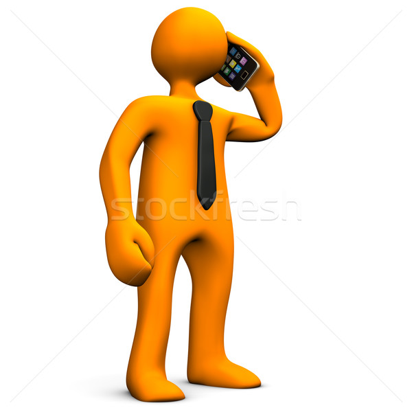 [[stock_photo]]: Téléphone · orange · smartphone · femme · internet