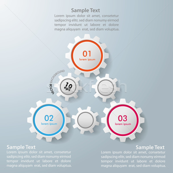 Triangle Gears Infographic Design Stock photo © limbi007