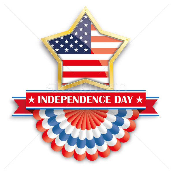Independence Day Golden Star Bunting Stock photo © limbi007