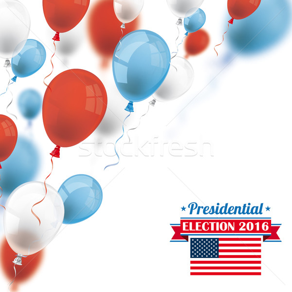 Választás 2016 színes léggömbök elnöki eps Stock fotó © limbi007