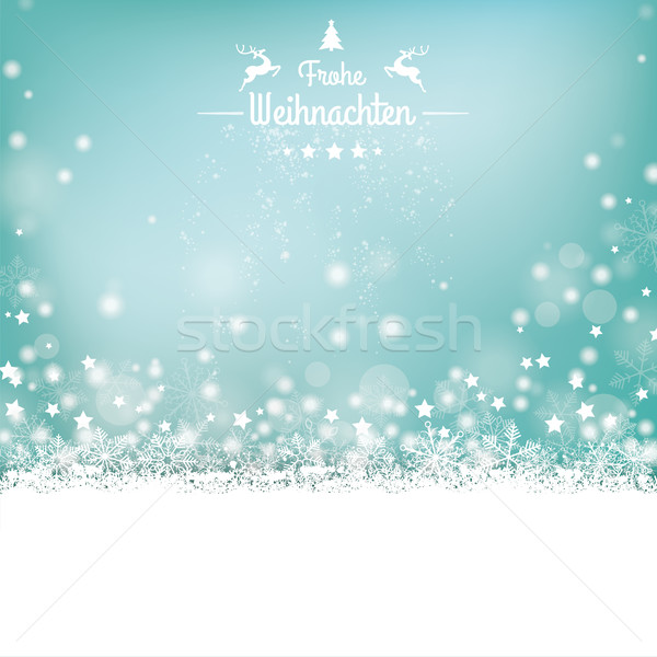 Frohe Weihnachten Stars Snow Bokeh Stars Cover Stock photo © limbi007