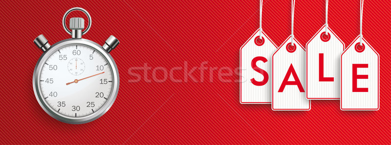 Hanging Price Stickers Sale Stopwatch Header Stock photo © limbi007