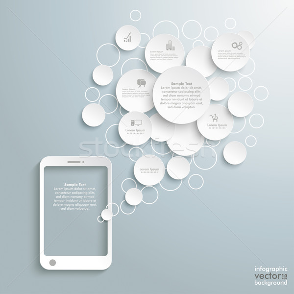 Smartphone With Speechbubble Circles Stock photo © limbi007