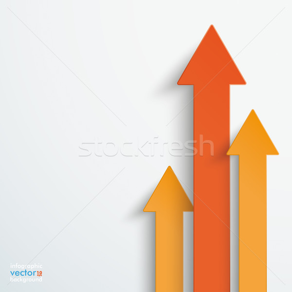 Three Orange Arrows Growth Stock photo © limbi007