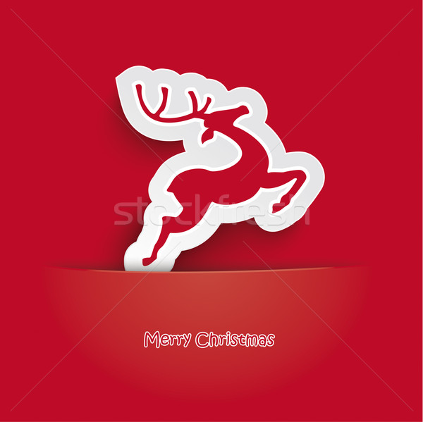 Stock photo: Rentier Red Background