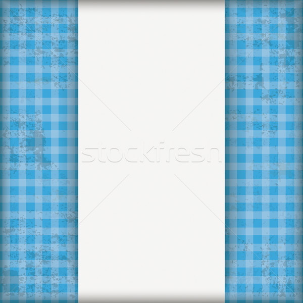 Stock photo: Vintage Blue Checked Cloth Centre