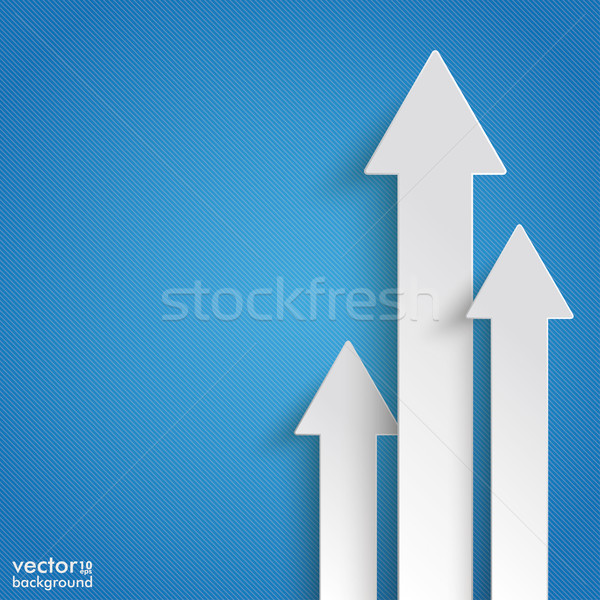 Three White Arrows Growth Stock photo © limbi007