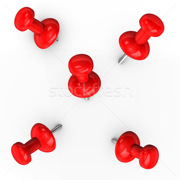 Red Thumbtacks Stock photo © limbi007