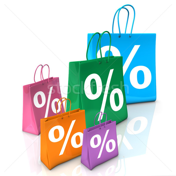 Shopping Bags Percent Stock photo © limbi007