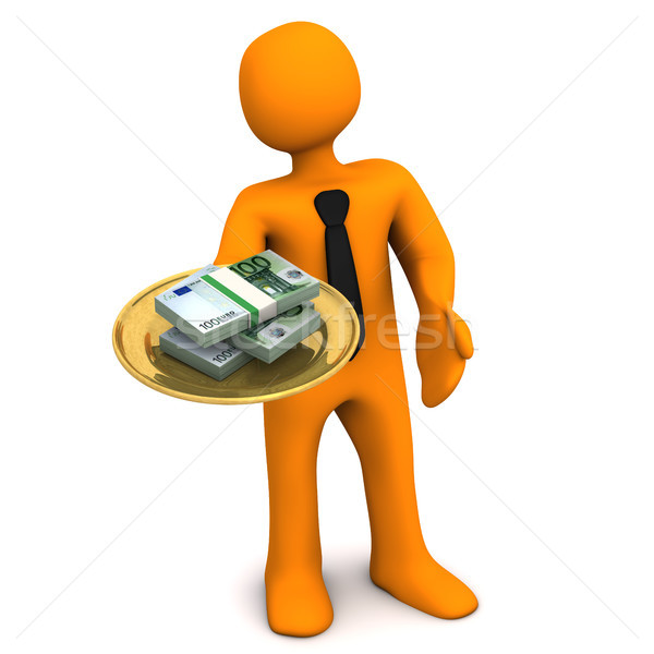 Manikin Plate Money Stock photo © limbi007