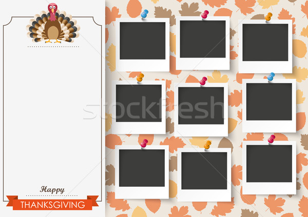 3 Banners Foliage Thanksgiving Turkey 9 Pics Stock photo © limbi007