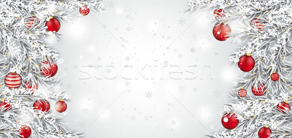 Foto stock: Congelado · rojo · nevadas · Navidad · blanco