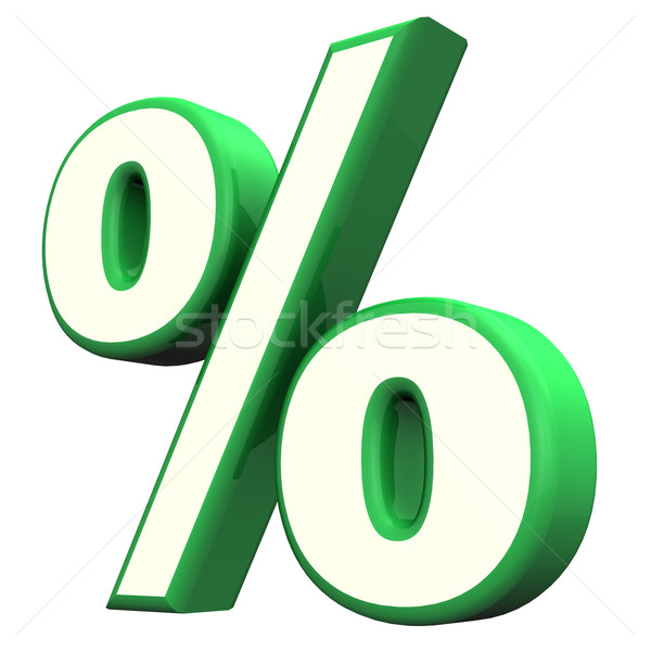 Green Percent Symbol Stock photo © limbi007