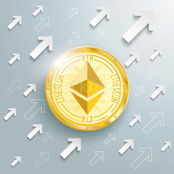 Golden Ethereum Arrows Growth Stock photo © limbi007