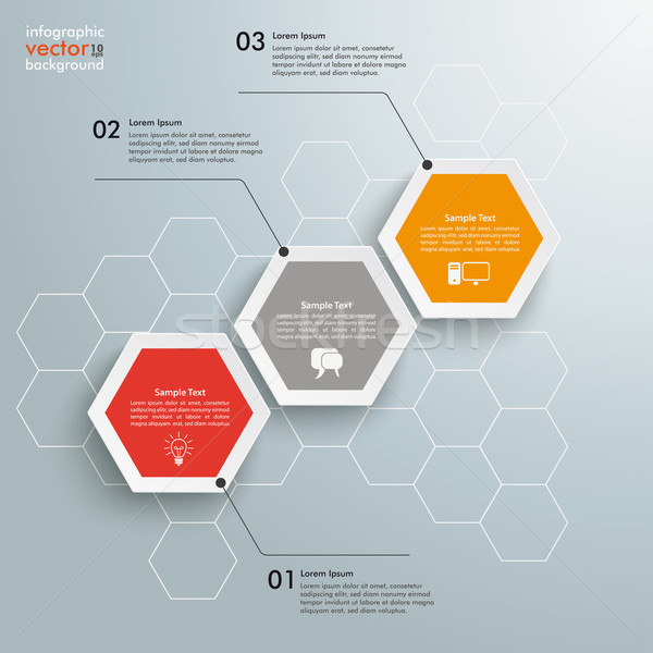 Hexagon diagramă creştere optiuni gri Imagine de stoc © limbi007