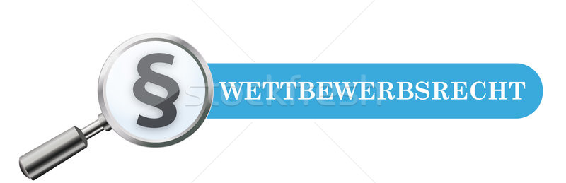 Loupe Paragraph Blue Banner Wettbewerbsrecht Stock photo © limbi007