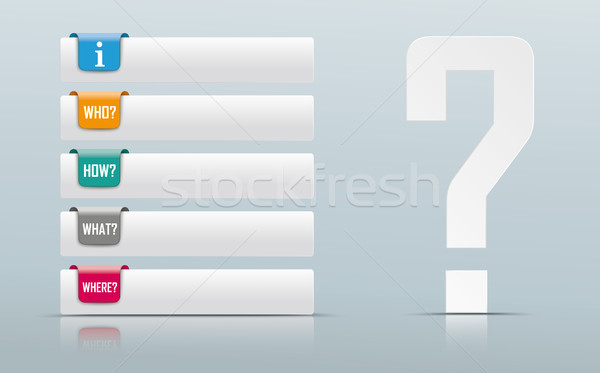 Stockfoto: Gekleurd · spiegel · vraag · wat · tekst · informatie