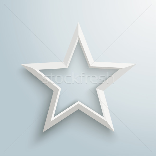 White Star Gray Background Stock photo © limbi007