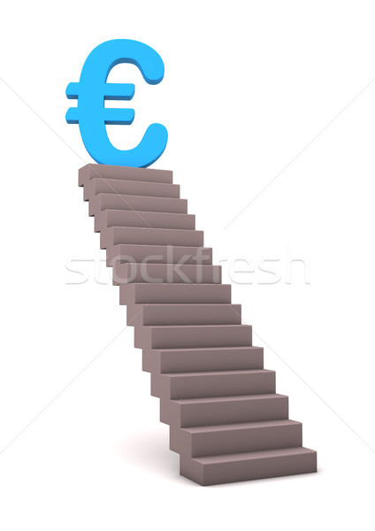 Trap euro Blauw symbool witte business Stockfoto © limbi007