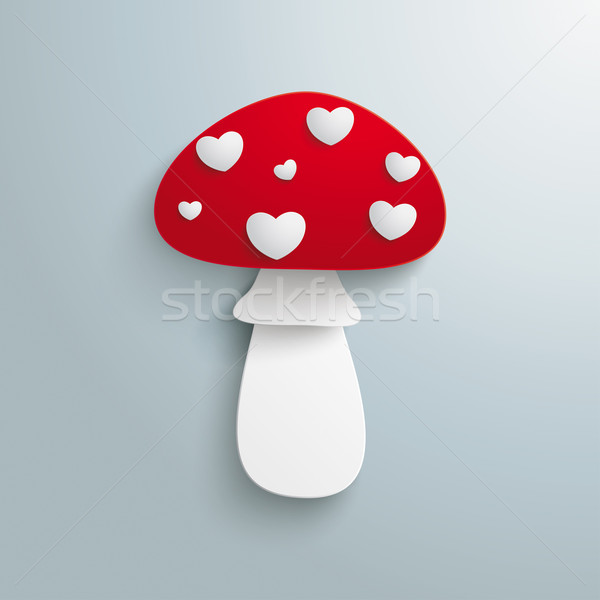 Flye Agaric White Hearts Stock photo © limbi007