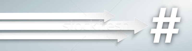 3 Arrows Hashtag Header Stock photo © limbi007