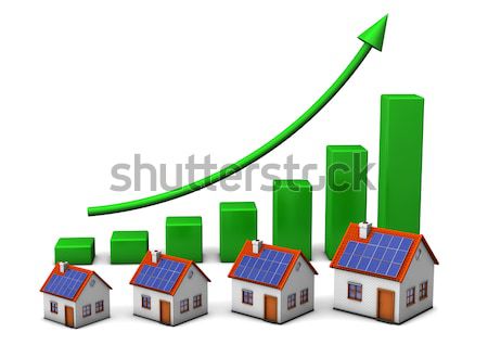 Money Chart Wind Turbines Stock photo © limbi007