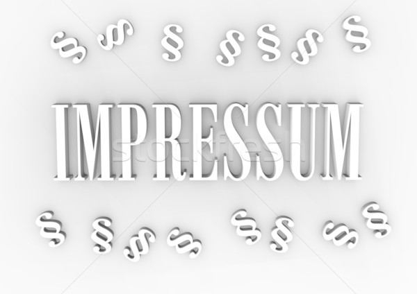 Impressum Paragraphs Stock photo © limbi007