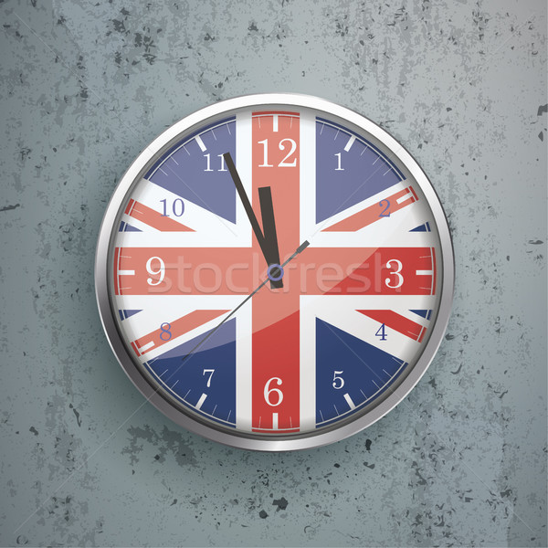 Clock Concrete UK Flag Stock photo © limbi007