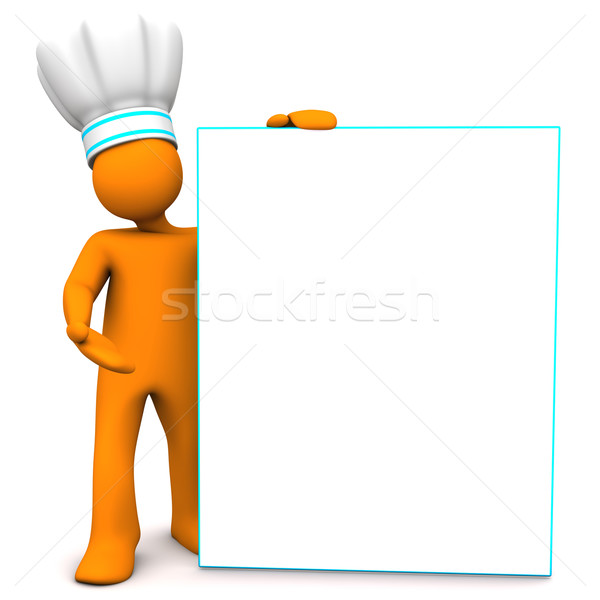 Chef With Sign Board Stock photo © limbi007