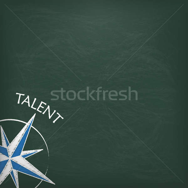 Blackboard Compass Talent Cover Stock photo © limbi007