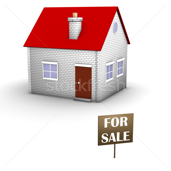 Home verkoop huis witte sleutel financiële Stockfoto © limbi007