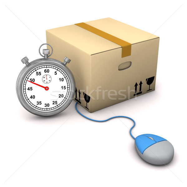 Stopwatch Packing Case Mouse Stock photo © limbi007