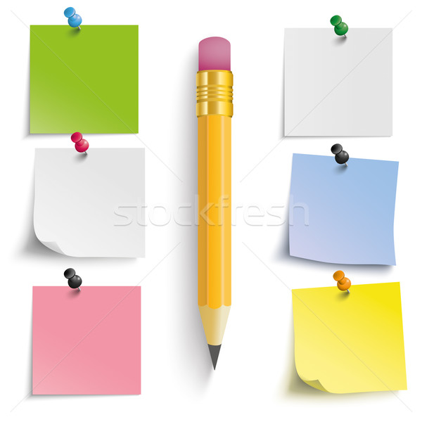 Colored Stickers Pencil Stock photo © limbi007
