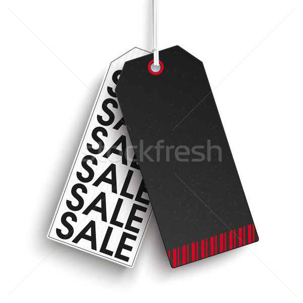 Two Long Black Price Stickers Sale Stock photo © limbi007