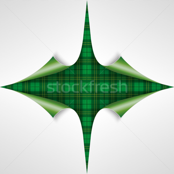 St. Patricks Day Vintage Tartan Cover 4 Scrolled Corners Stock photo © limbi007