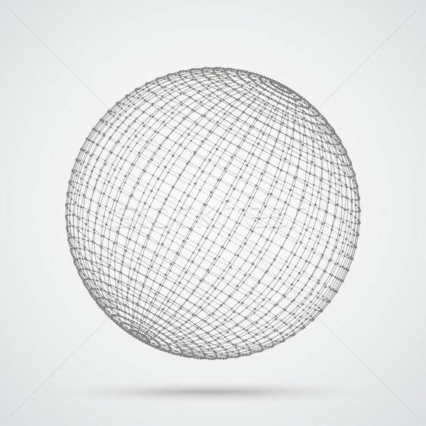 3d Sphere Connected Dots Stock photo © limbi007