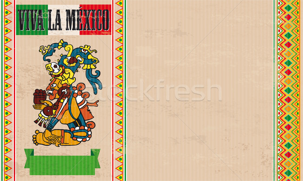 Maya Viva La Mexico Vintage Header  Stock photo © limbi007