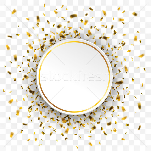 Altın konfeti daire şeffaf kâğıt eps Stok fotoğraf © limbi007