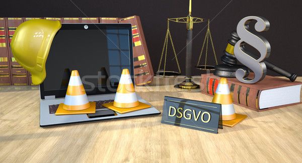 Website DSGVO Under Construction Paragraph Law Books Stock photo © limbi007