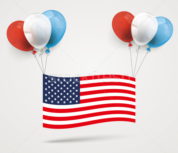 Colored Balloons US-Flag Stock photo © limbi007