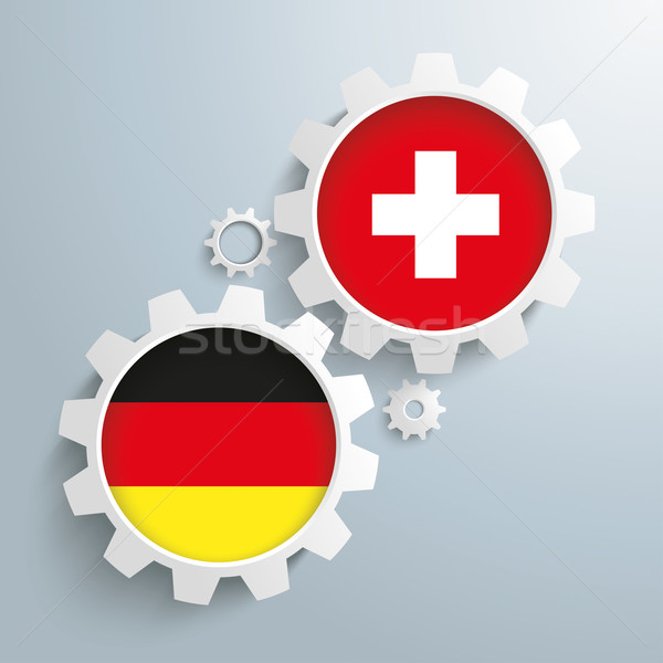 Swiss Germany Partnership Gears Stock photo © limbi007