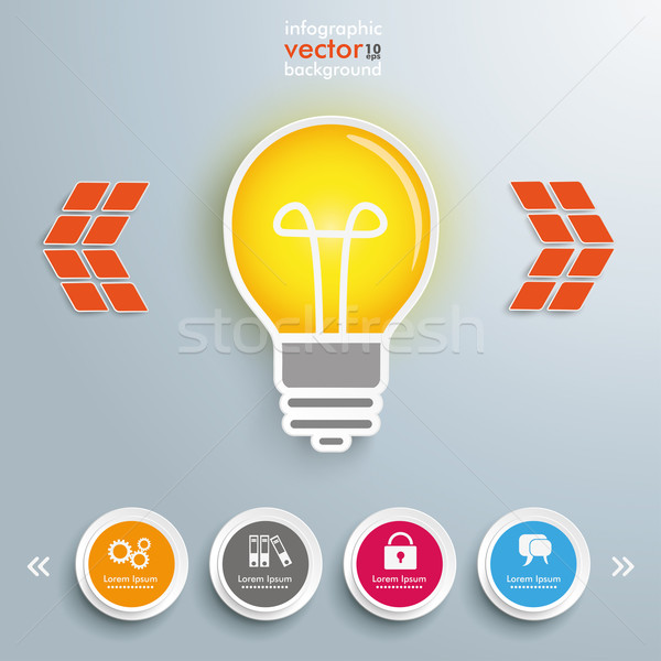 Bulb 4 Circles Template Design Stock photo © limbi007