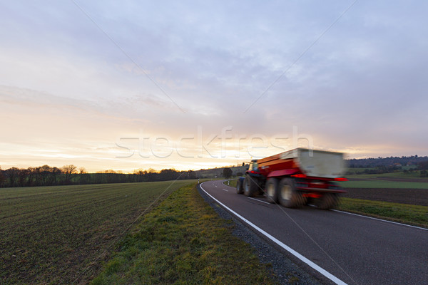 Tractor On The Road Stock photo © limbi007
