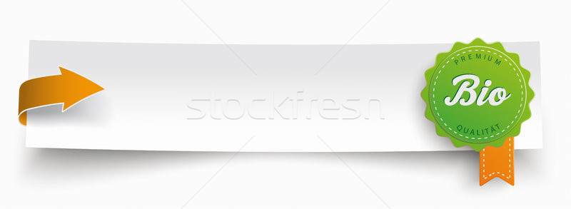 [[stock_photo]]: Papier · bannière · flèche · étiquette · bio · texte