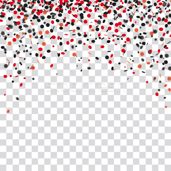 Red Black Confetti Transparent Background Stock photo © limbi007