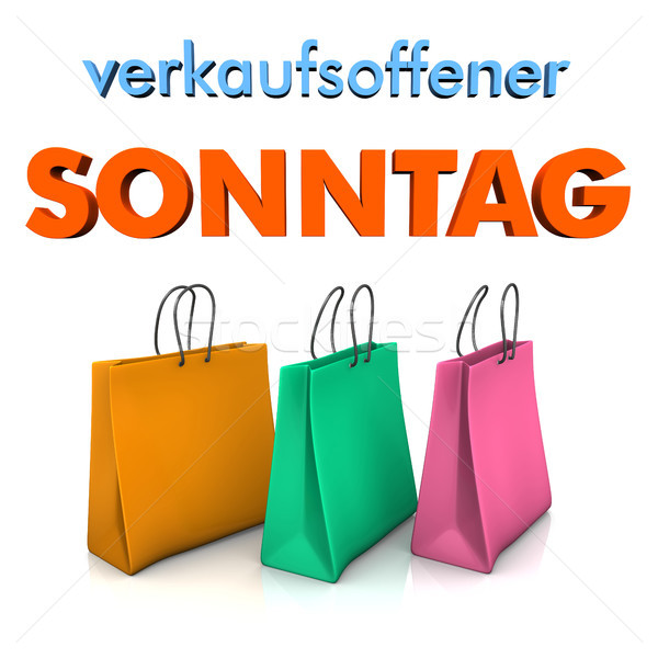 Shopping Bags Sunday Opening Stock photo © limbi007